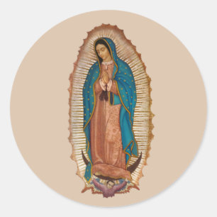 Virgen de Guadalupe Classic Round Sticker