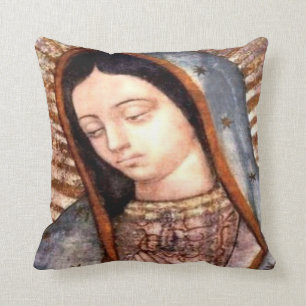 Virgen de Guadalupe cojín almohada Throw Pillow
