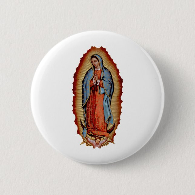 VIRGEN DE GUADALUPE COLECTION 2 INCH ROUND BUTTON (Front)