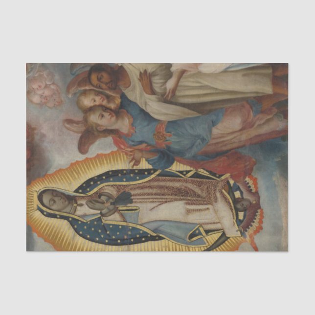Virgen de Guadalupe con Juan Diego, Mexican School Tissue Paper (Front)