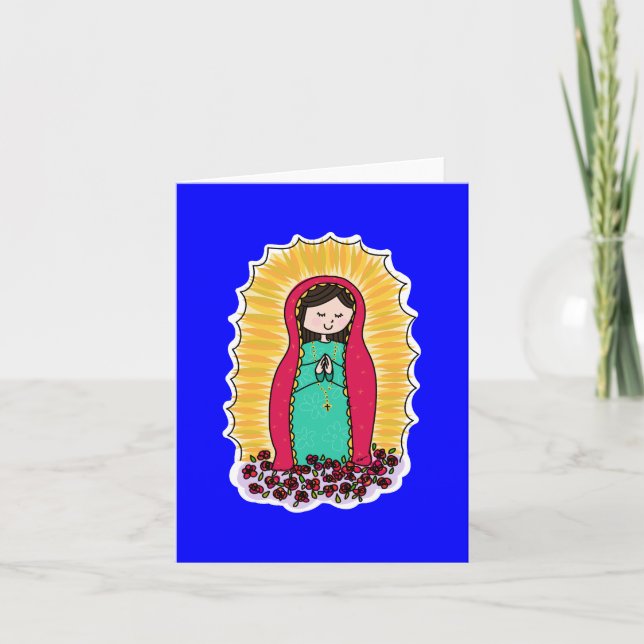 Virgen De Guadalupe Note Card (Front)