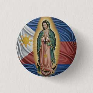 Virgen de Guadalupe - Philippines 1 Inch Round Button
