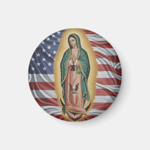 Virgen de Guadalupe - USA Magnet