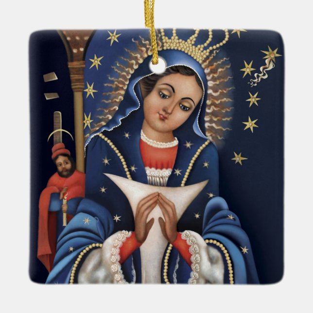 Virgen de la Altagracia Ceramic Ornament (Front)