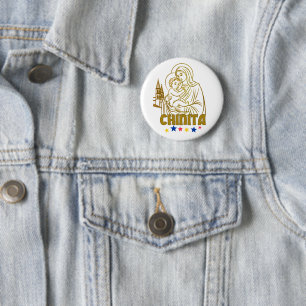 Virgen de la Chinita – Iconic Maracaibo, Venezuela 2 Inch Round Button