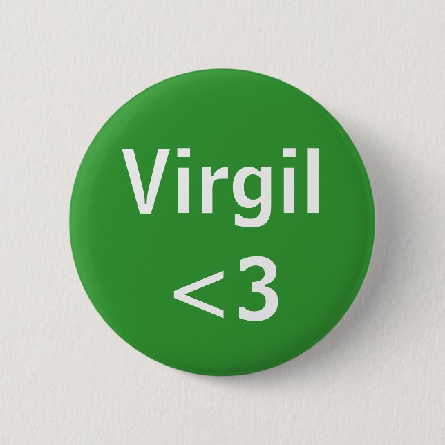 Virgil love 2 inch round button (Front)