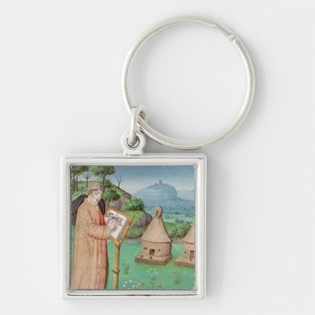 Virgil  writing the Life of Bees Keychain (Front)