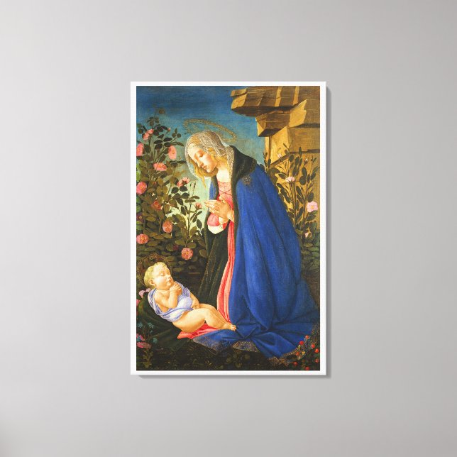 VIRGIN ADORING SLEEPING CHRIST CHILD  CANVAS PRINT (Front)