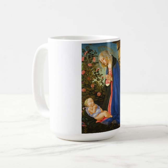 VIRGIN ADORING SLEEPING CHRIST CHILD  COFFEE MUG (Front Left)