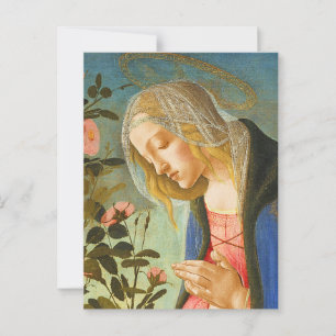 VIRGIN ADORING SLEEPING CHRIST CHILD POSTCARD