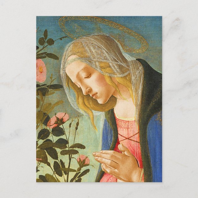VIRGIN ADORING SLEEPING CHRIST CHILD  POSTCARD (Front)