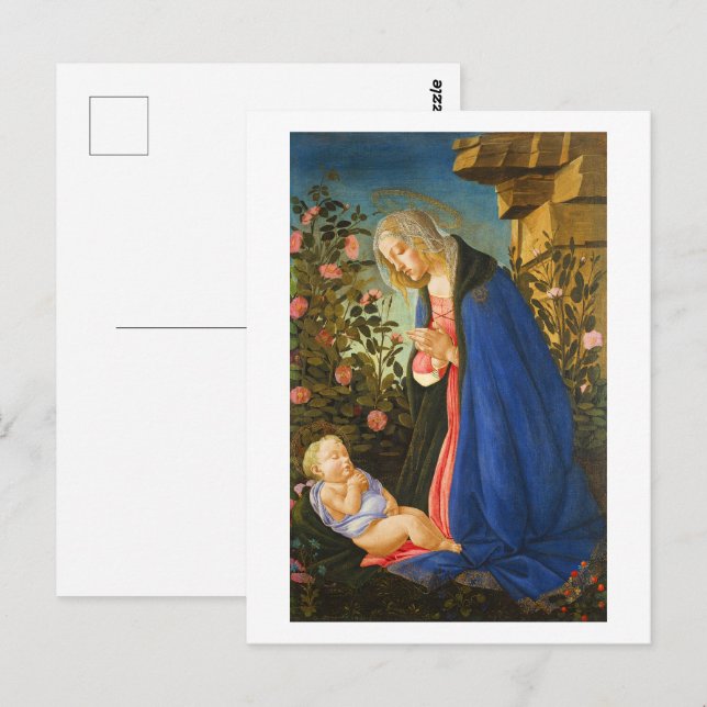 VIRGIN ADORING SLEEPING CHRIST CHILD  POSTCARD (Front/Back)
