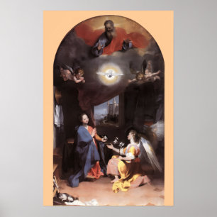VIRGIN AND ANNUNCIATION ANGEL POSTER