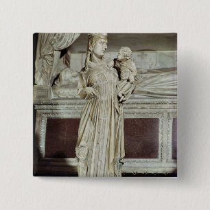 Virgin and Child 2 Inch Square Button