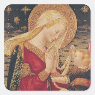 Virgin and Child 2 Square Sticker