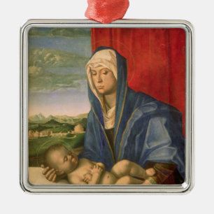 Virgin and Child 3 Metal Ornament
