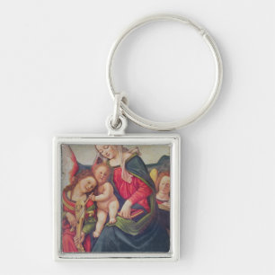Virgin and Child and angel musicians Keychain