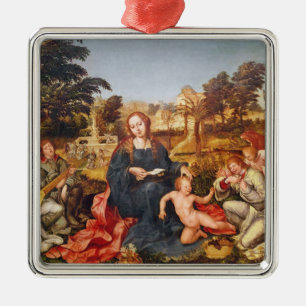 Virgin and Child and angels, 1536-38 Metal Ornament