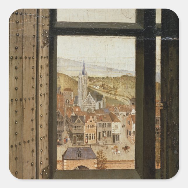 Virgin and Child Before a Firescreen, c.1440 2 Square Sticker (Front)