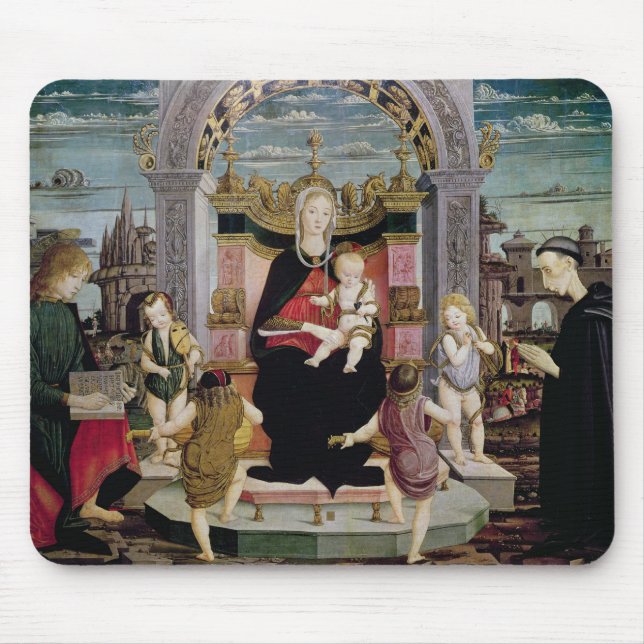 Virgin and Child Enthroned Mouse Pad (Front)