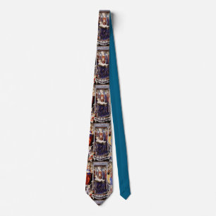 Virgin and Child Enthroned with Music-Making Angel Tie