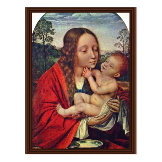 Virgin And Child In A Landscape Postcard