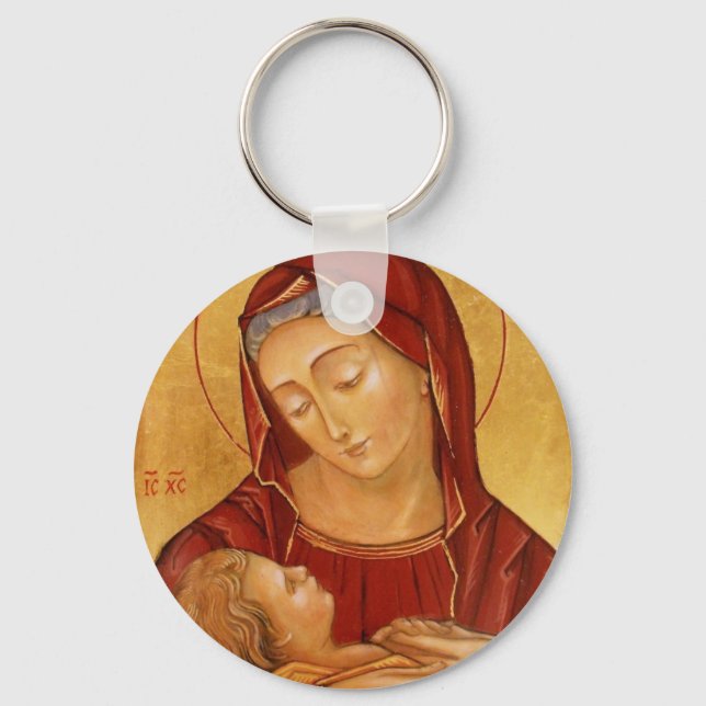 virgin and child keychain (Front)
