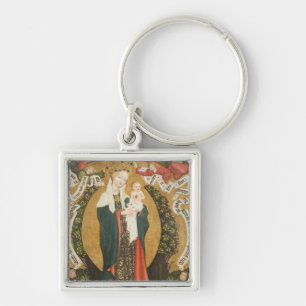 Virgin and Child on a Crescent Moon from Destna Keychain
