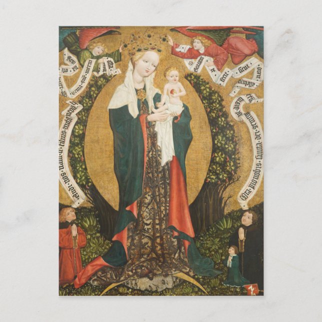 Virgin and Child on a Crescent Moon from Destna Postcard (Front)