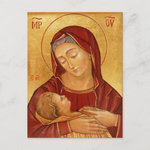 virgin and child postcard