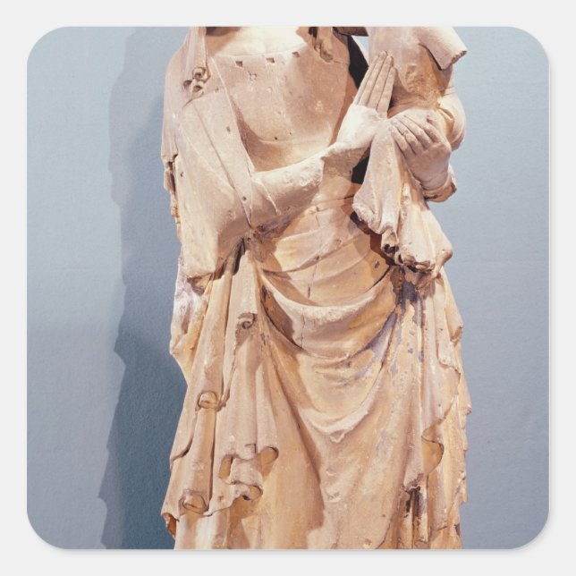 Virgin and Child Square Sticker (Front)