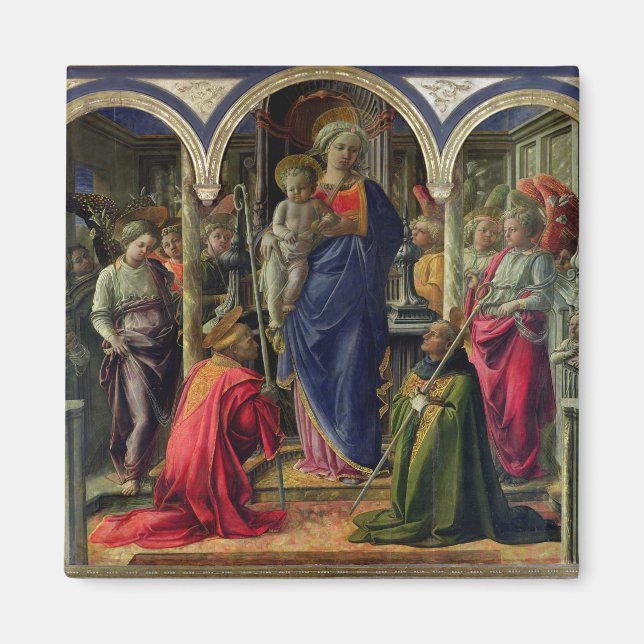 Virgin and Child surrounded by Angels Magnet (Front)