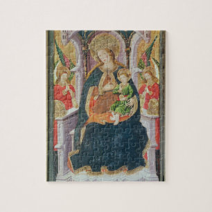 Virgin and Child with Angel Musicians Jigsaw Puzzle