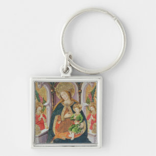 Virgin and Child with Angel Musicians Keychain
