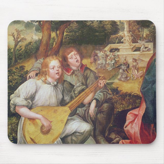 Virgin and Child with Angels Mouse Pad (Front)