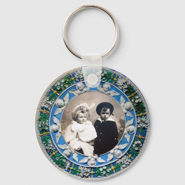 VIRGIN AND CHILD WITH ANGELS , PHOTO TEMPLATE KEYCHAIN (Front)