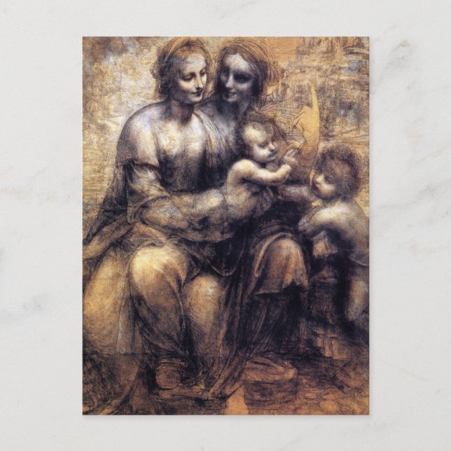 Virgin and Child with St. Anne sketch Postcard (Front)