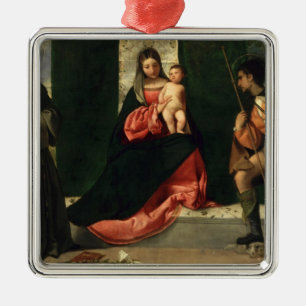 Virgin and Child with St. Anthony of Padua Metal Ornament