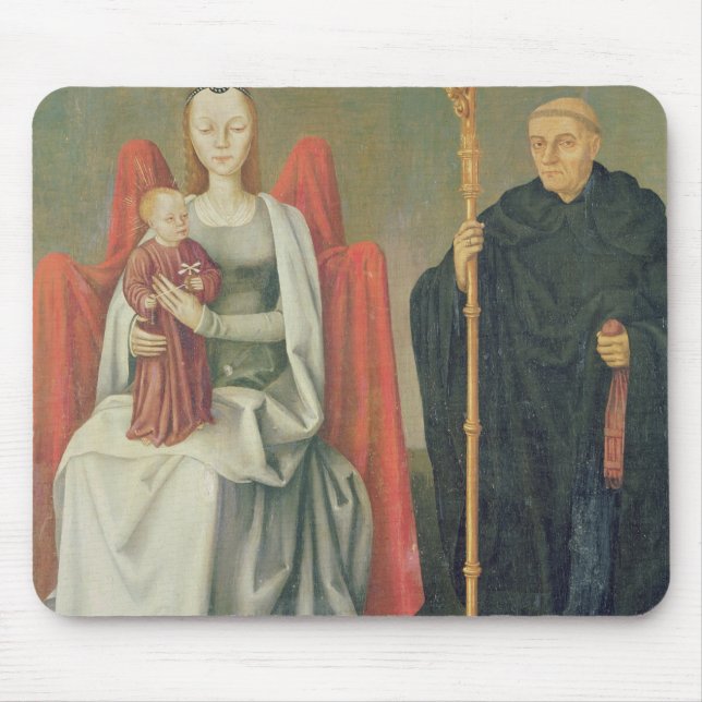 Virgin and Child with St. Benedict Mouse Pad (Front)