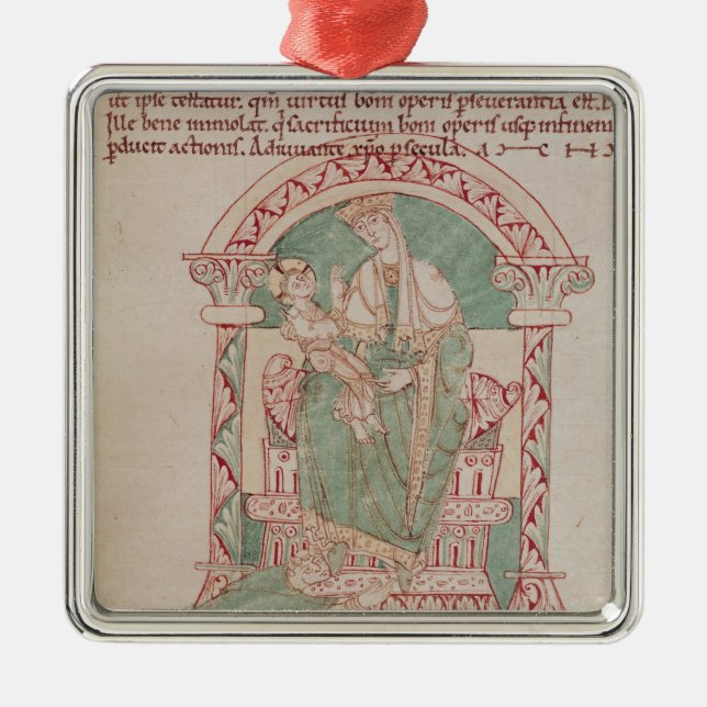 Virgin and Child with St. Gregory the Great Metal Ornament (Front)