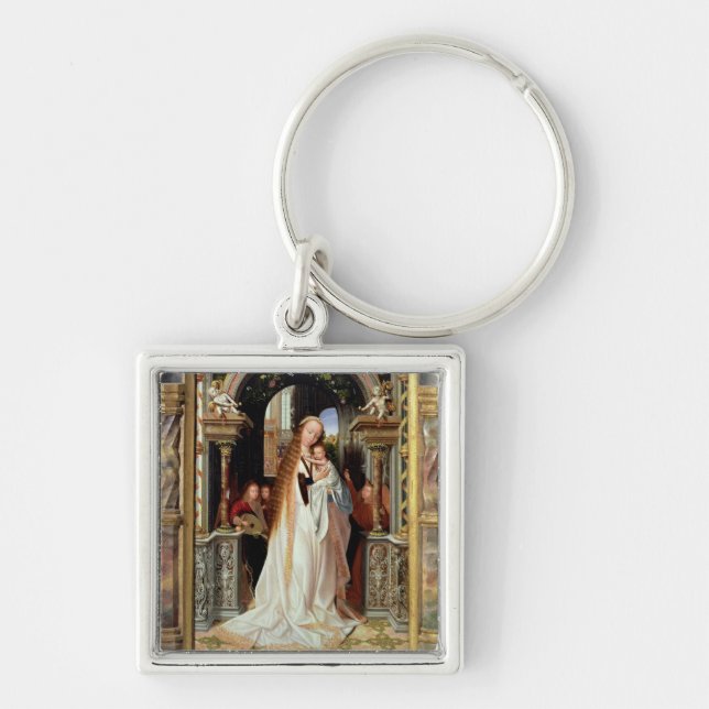 Virgin and Child with Three Angels, central panel Keychain (Front)