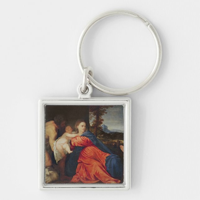 Virgin and Infant Keychain (Front)
