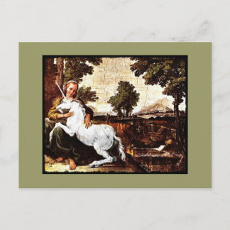 Virgin and the Unicorn Postcard