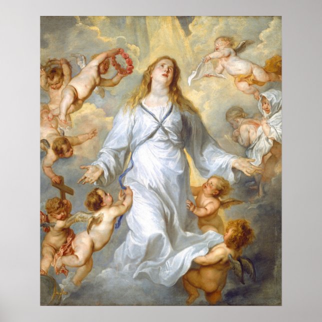 Virgin as Intercessor - Anthony van Dyck Fine Art Poster (Front)