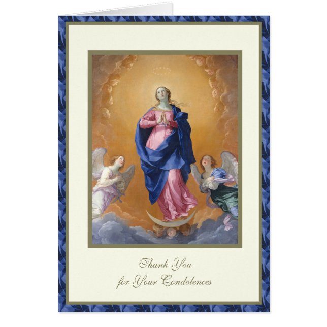 VIRGIN catholique MARY Funeral Condolence (Devant)