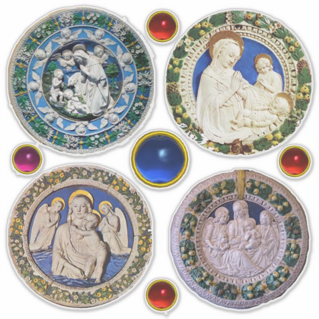 VIRGIN,CHILD AND ANGELS, NATIVITY CHRISTMAS ROUNDS (Front)