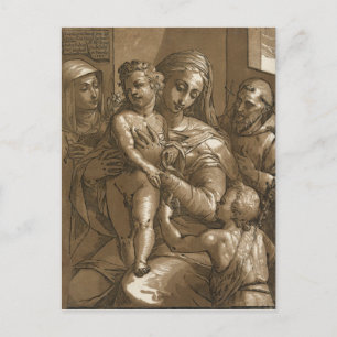 Virgin, Child, and Saints postcards