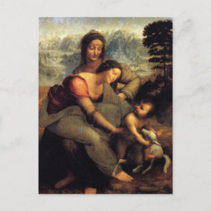 Virgin & Child w/ St.Anne & Lamb Postcard