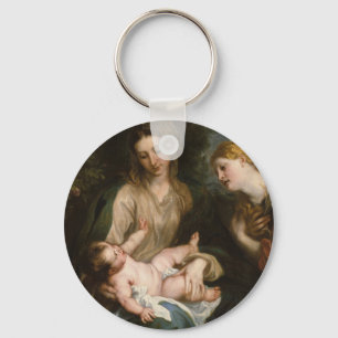 Virgin & Child with Saint Catherine of Alexandria Keychain