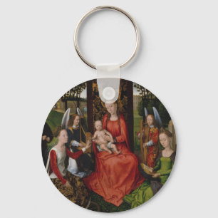 Virgin & Child with Saints Catherine of Alexandria Keychain